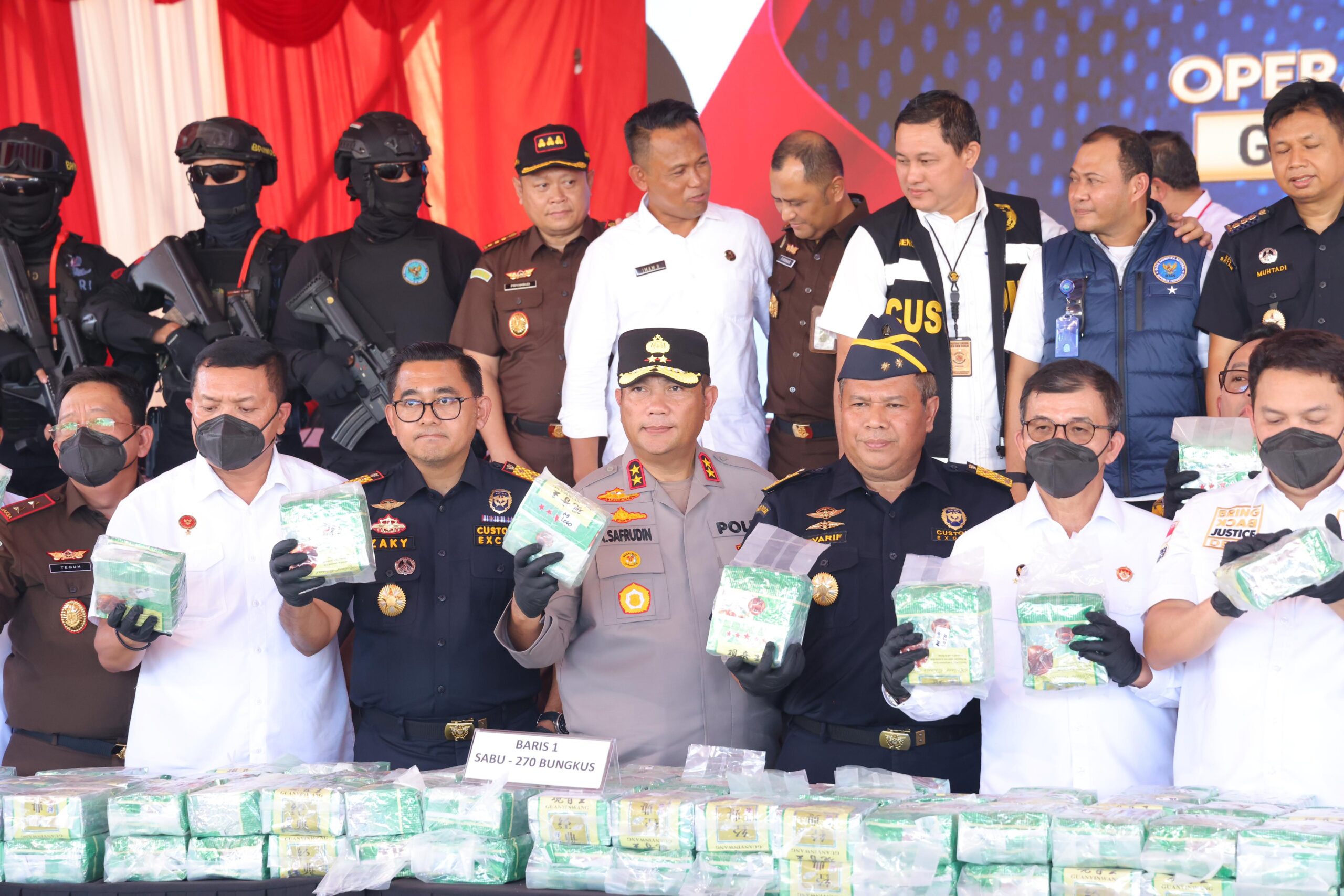 Kapolda hadiri konferensi pers penindakan sabu 2 ton